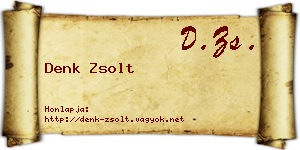 Denk Zsolt névjegykártya